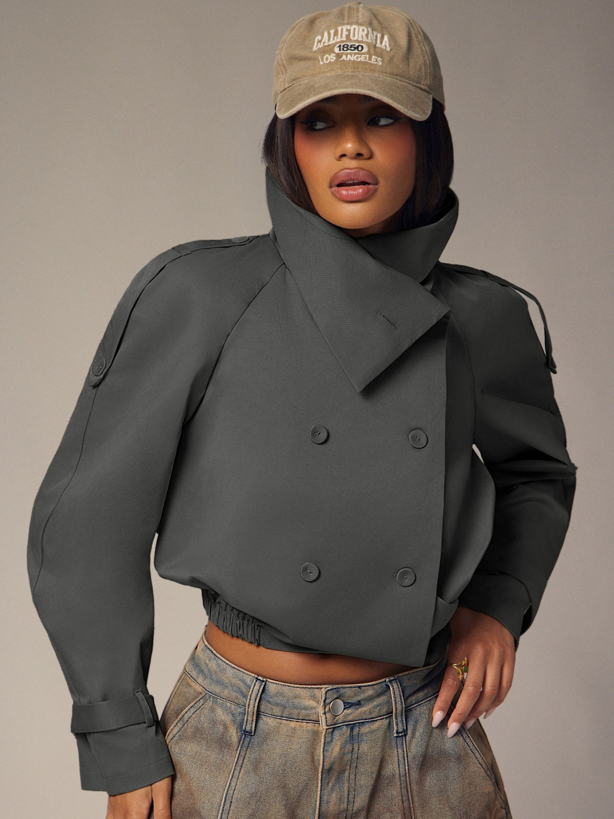 Tirzea | Double-Breasted Trench Coat