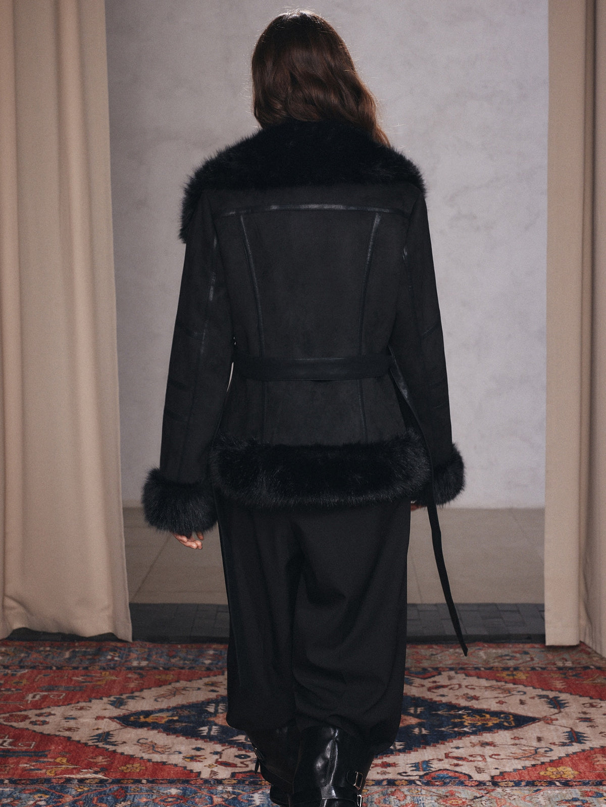 Odya | Faux Shearling Jacket with Fur Collar