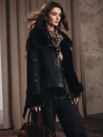 Odya | Faux Shearling Jacket with Fur Collar