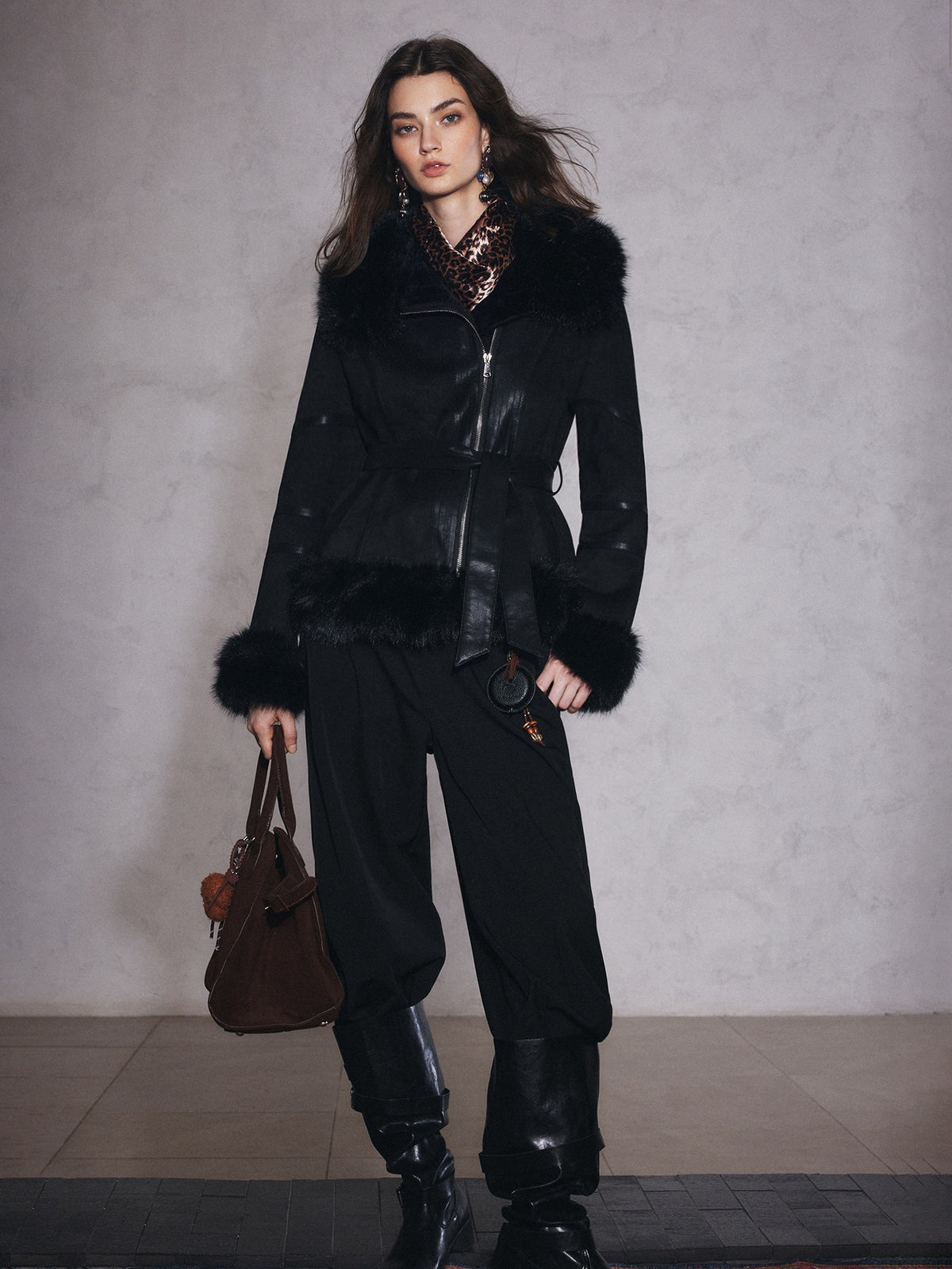Odya | Faux Shearling Jacket with Fur Collar