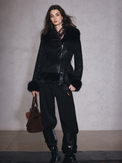 Odya | Faux Shearling Jacket with Fur Collar