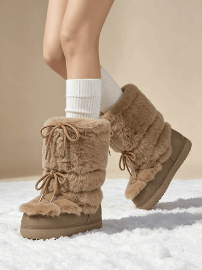 Prora | Faux Fur Lace-Up Snow Boot