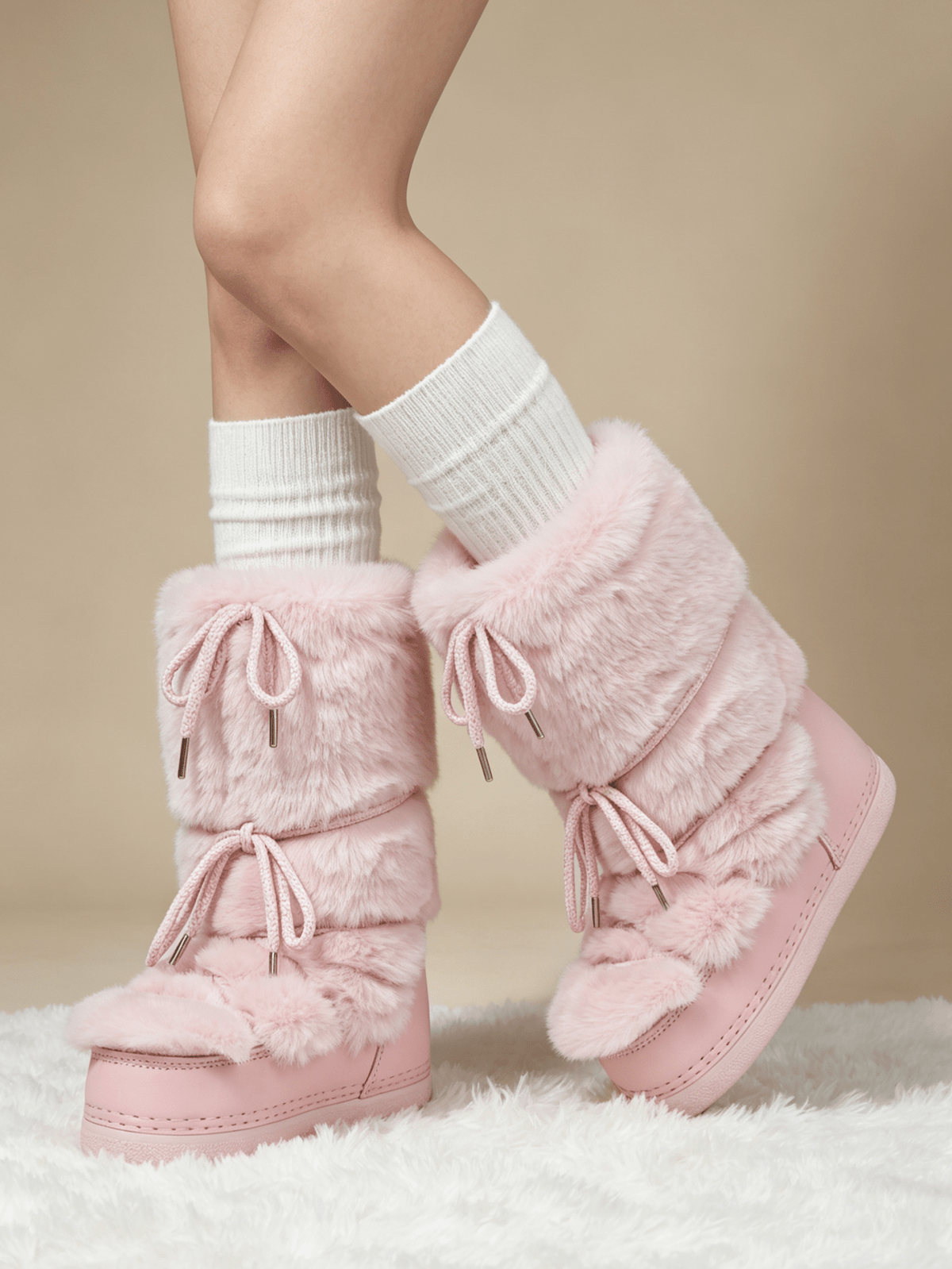 Prora | Faux Fur Lace-Up Snow Boot