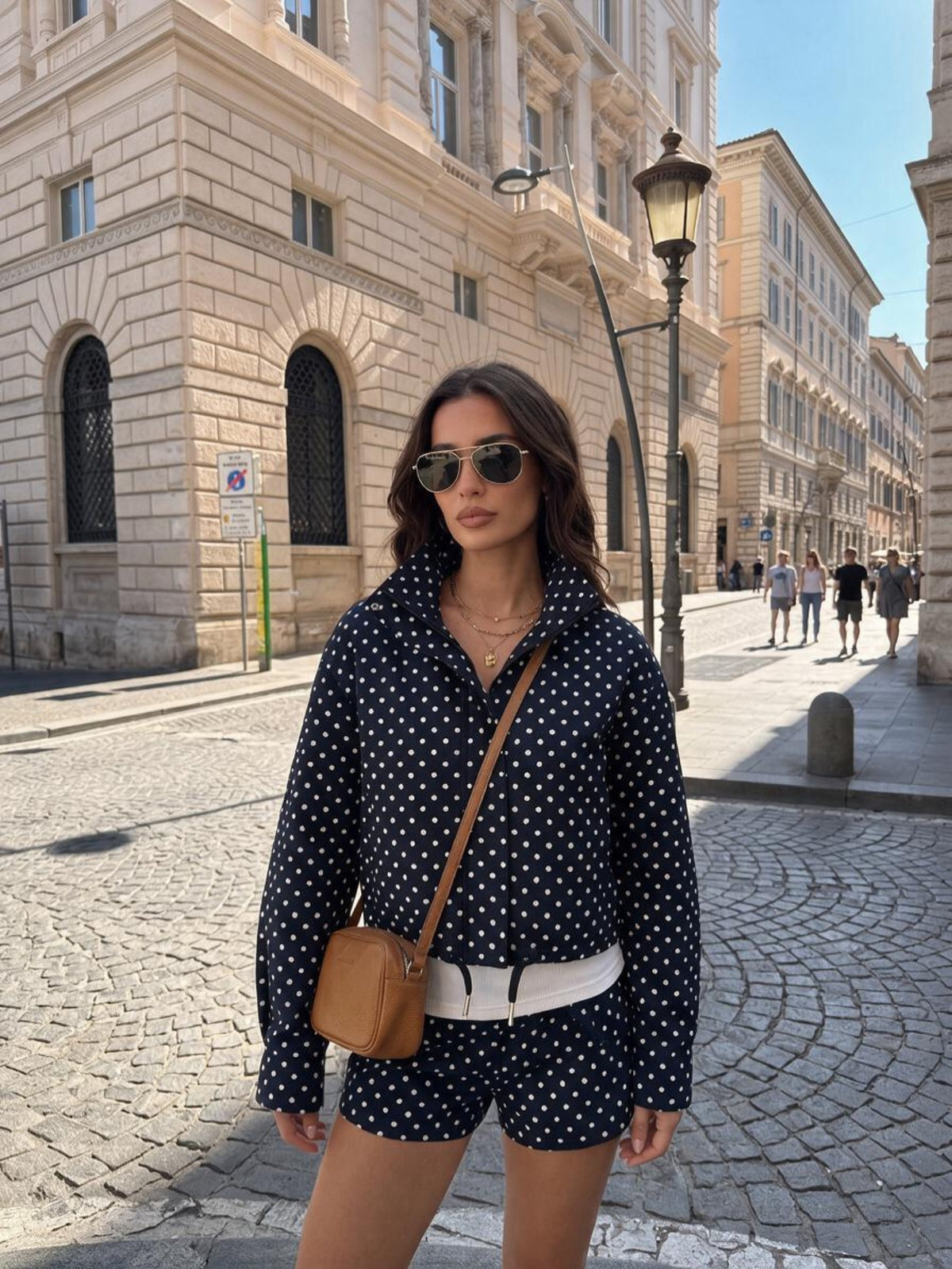 Alea | Polka Dot Drop-Shoulder Jacket