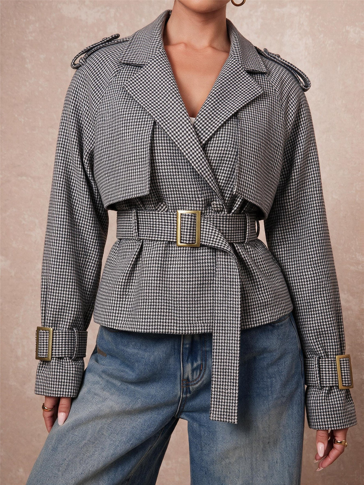 Dana | Double-Breasted PU Jacket