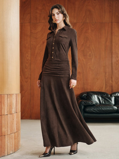 Oonora | Elegant Long-Sleeve Shirt Dress