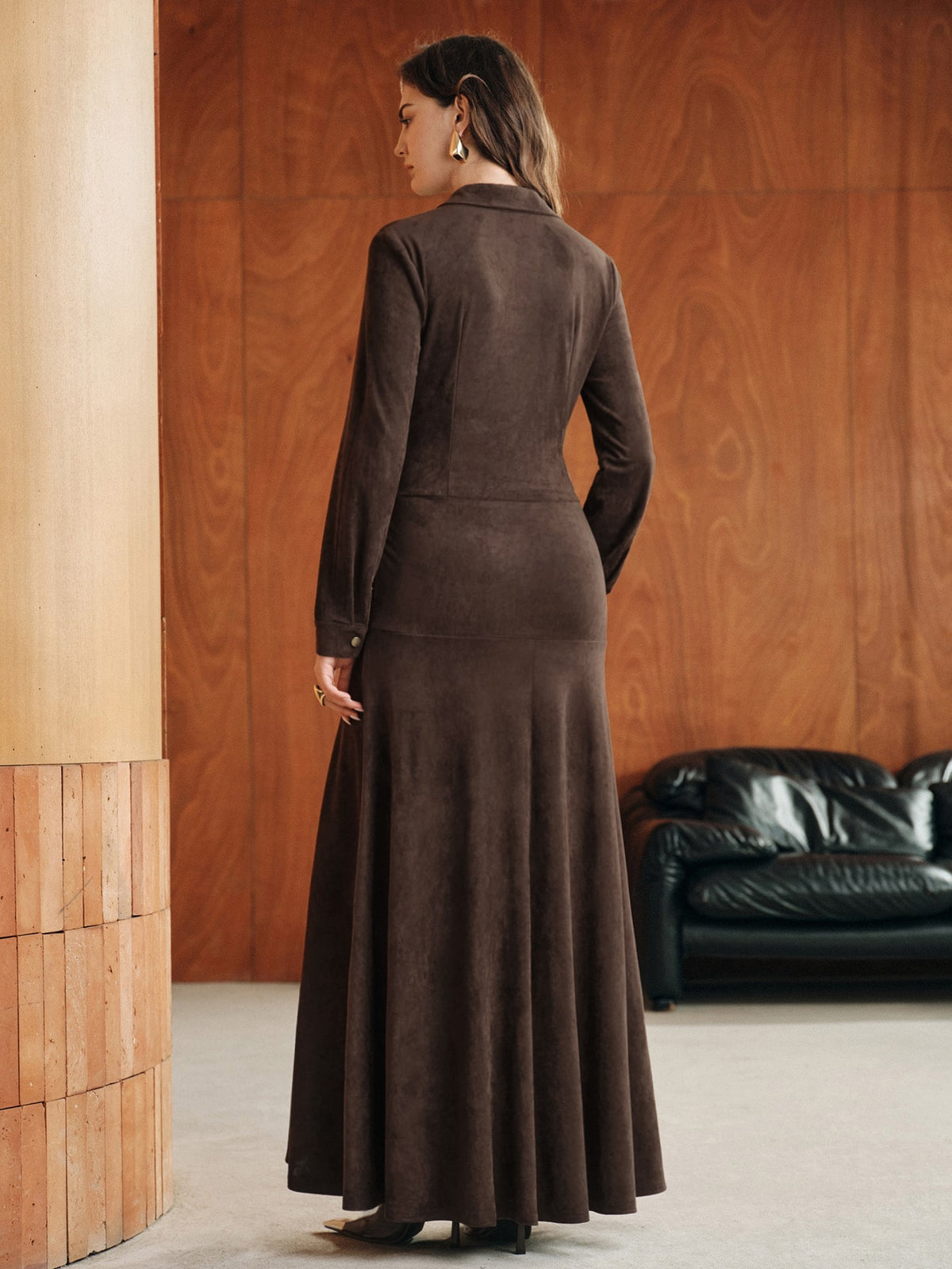 Oonora | Elegant Long-Sleeve Shirt Dress
