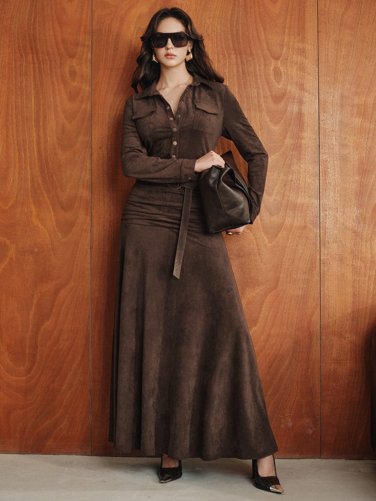 Oonora | Elegant Long-Sleeve Shirt Dress