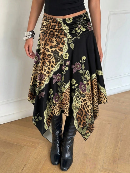 Noemia | Asymmetric Polka Dot Midi Skirt