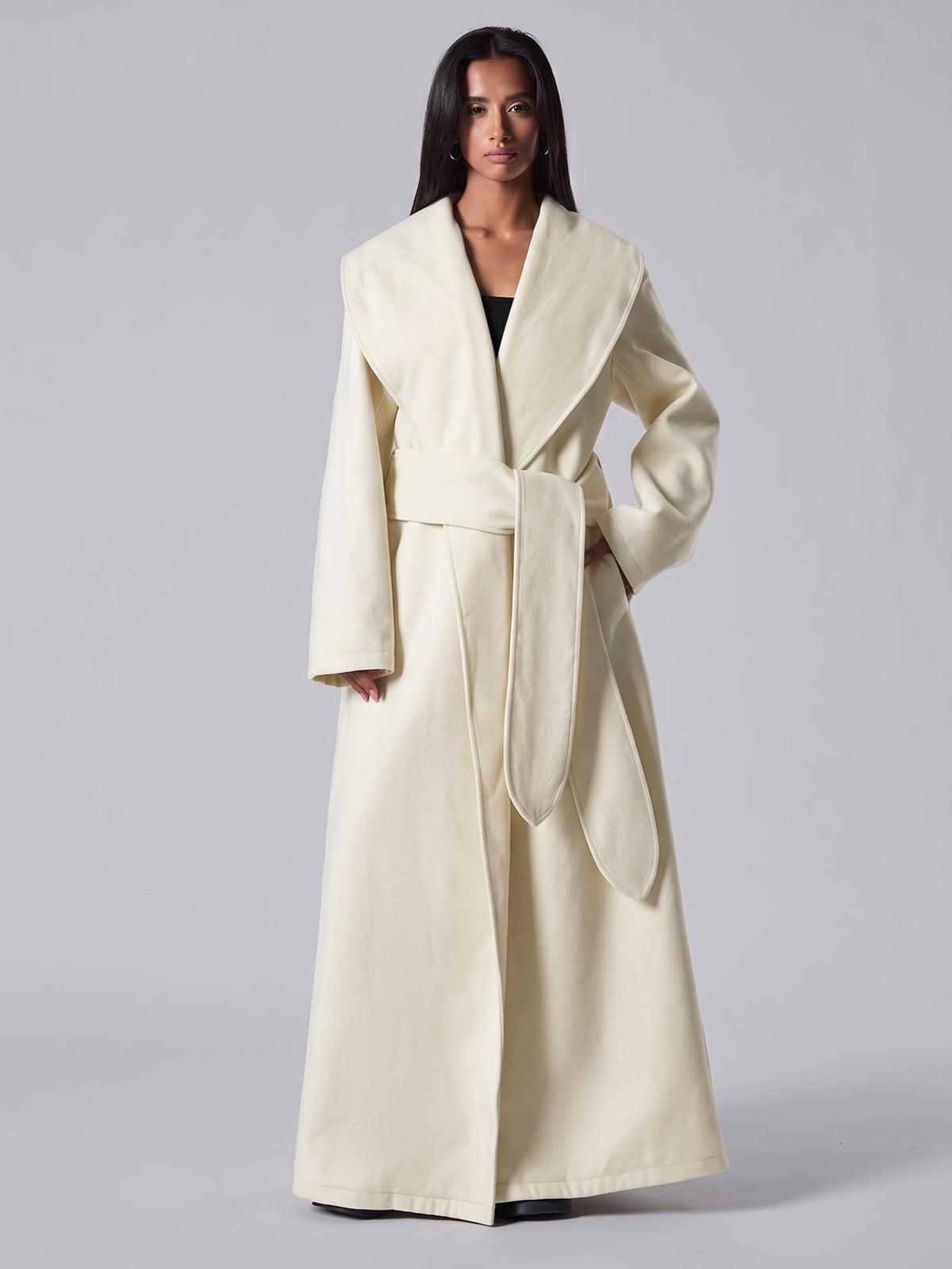 Hattea | Belted Shawl Collar Jacket