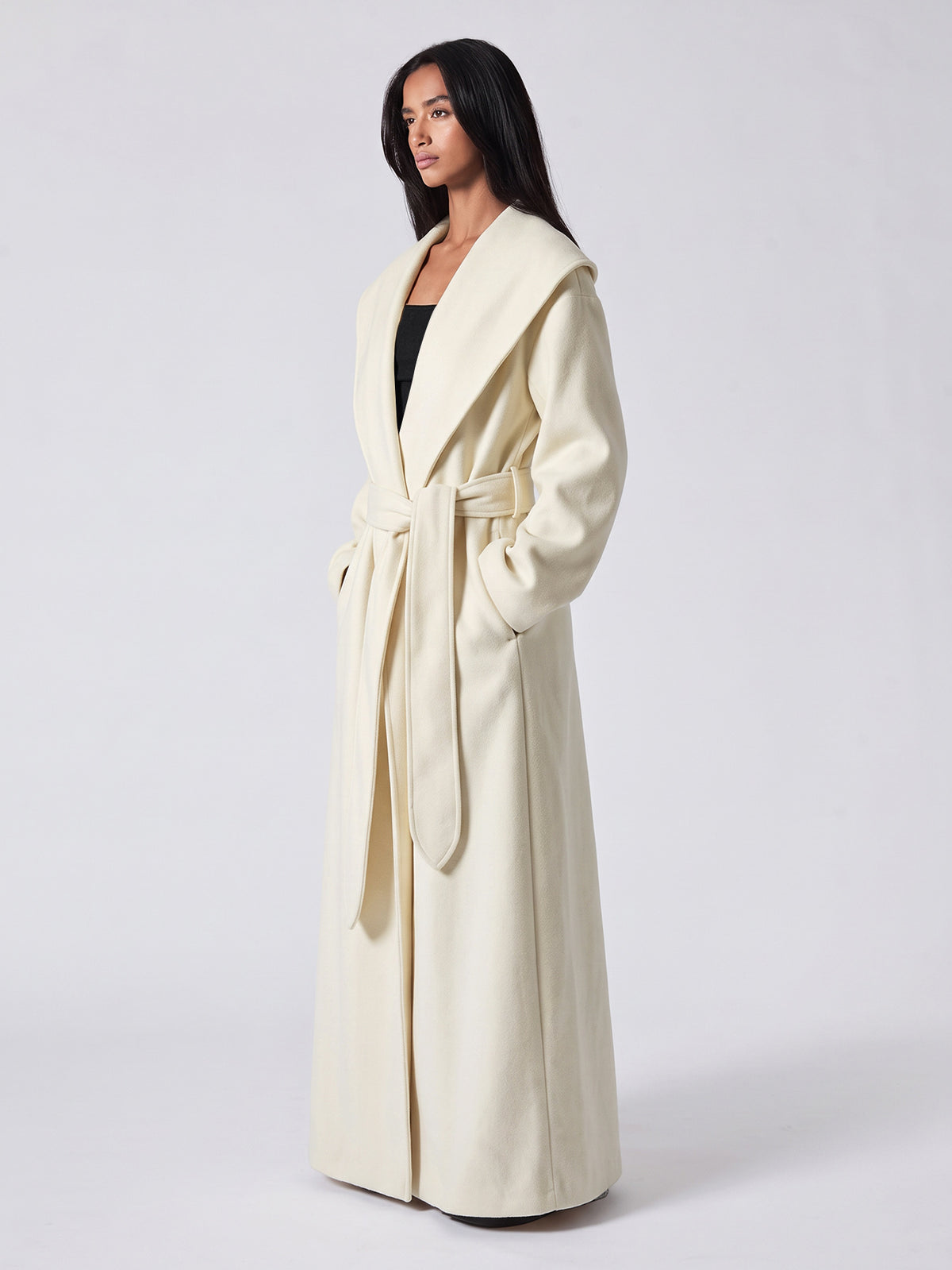 Hattea | Belted Shawl Collar Jacket