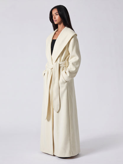 Hattea | Belted Shawl Collar Jacket