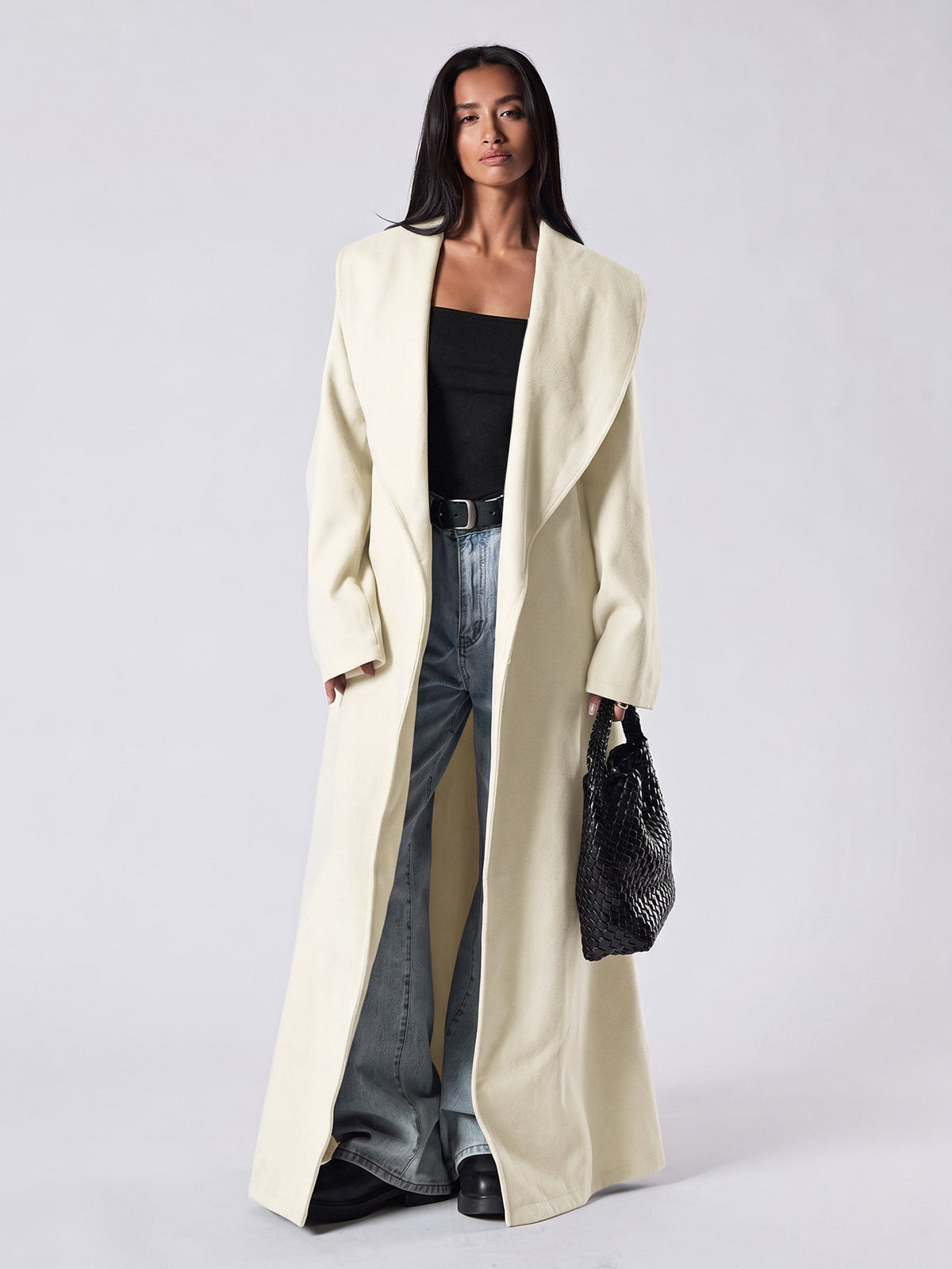 Hattea | Belted Shawl Collar Jacket