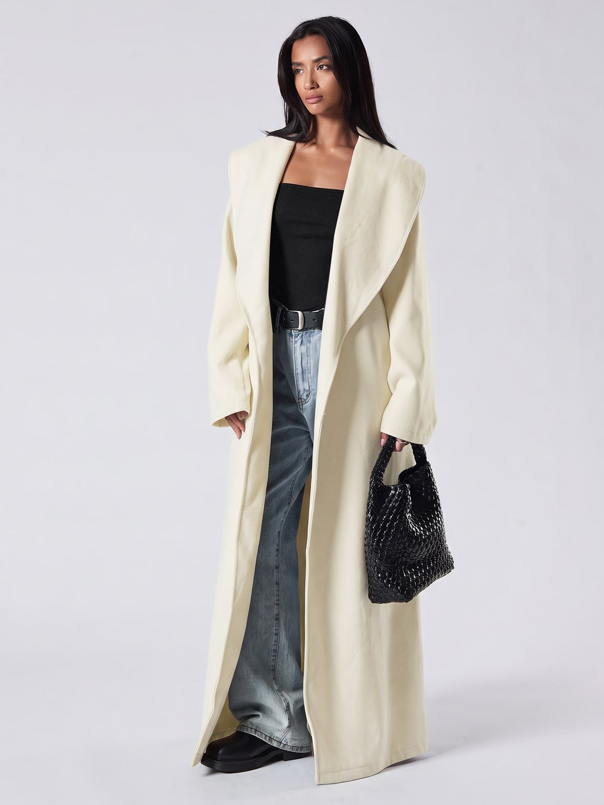 Hattea | Belted Shawl Collar Jacket
