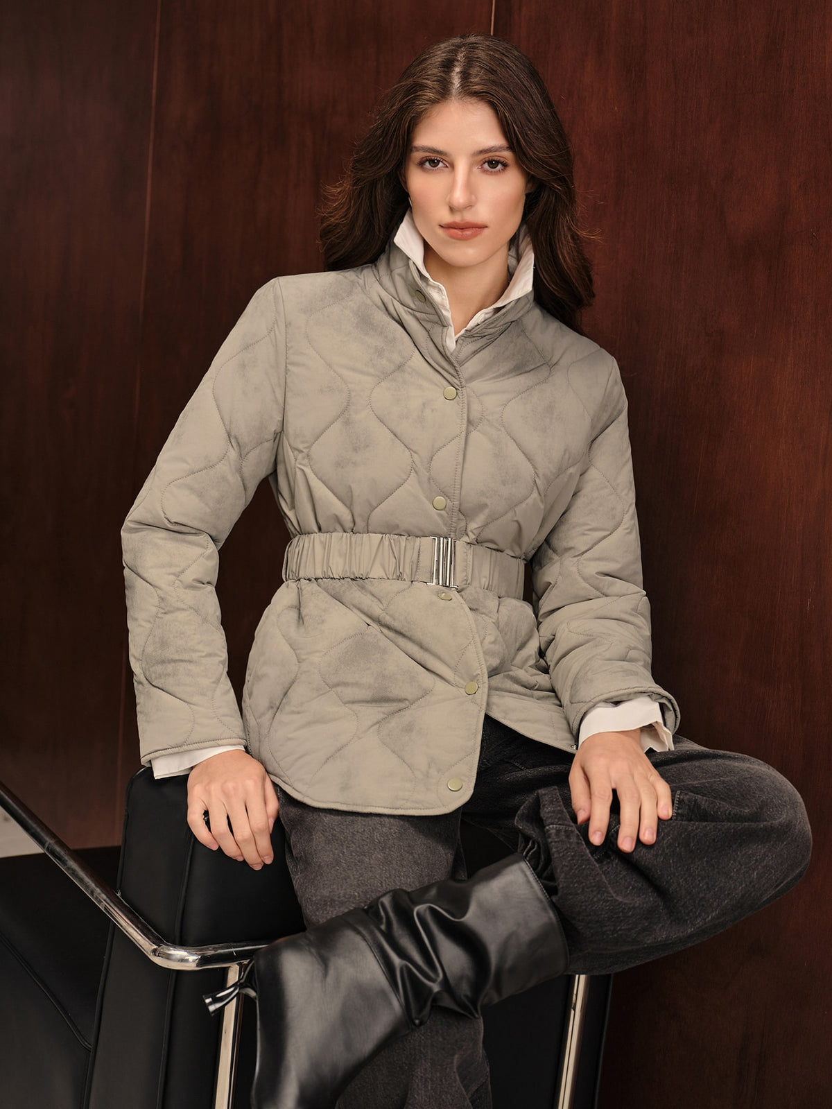 Esmya | Vintage Quilted Diamond Jacket