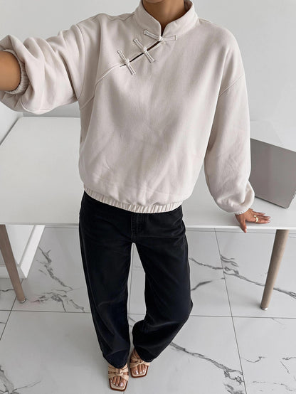 Romia | Oversized Cropped Faux Suede Jacket