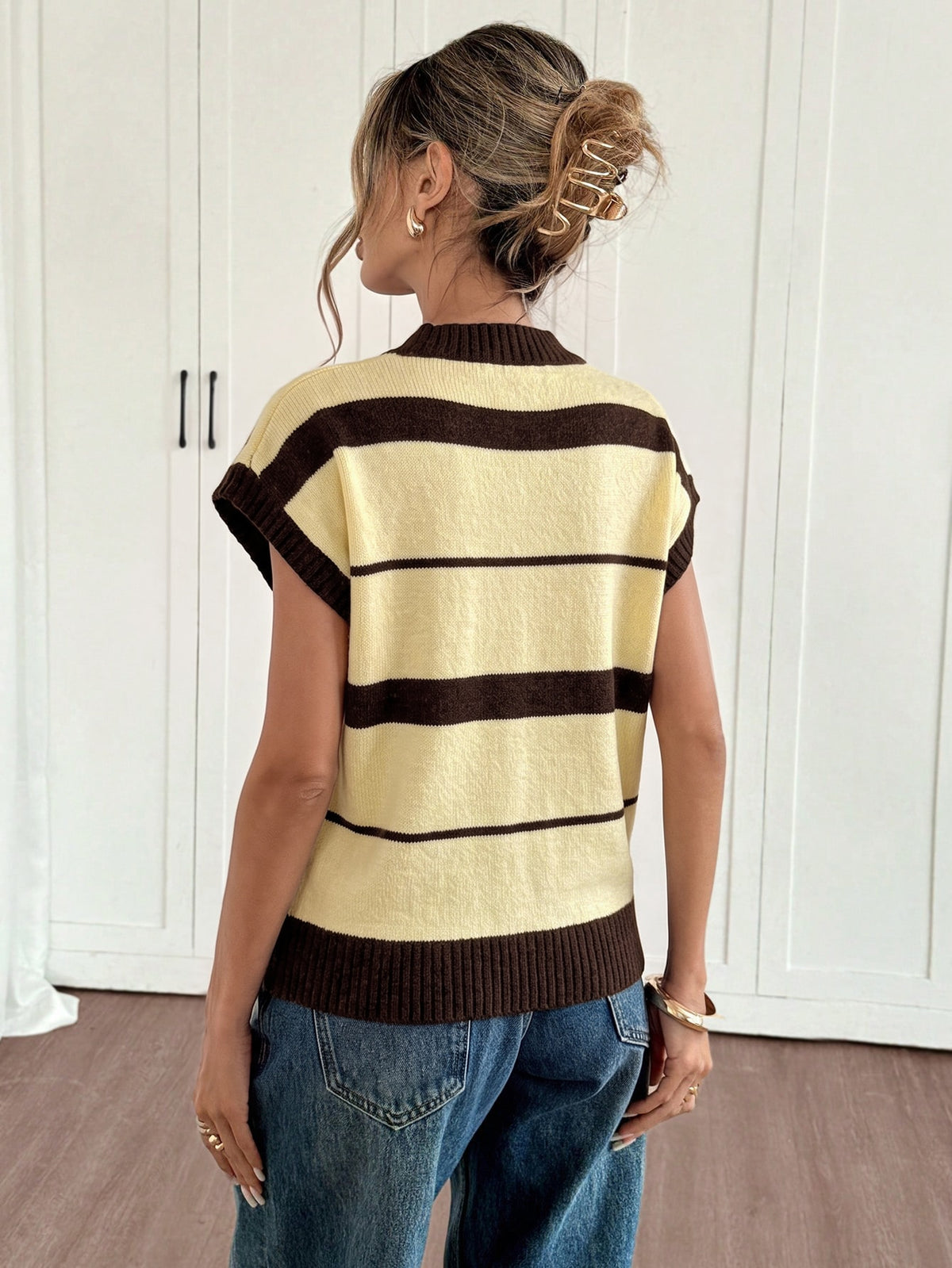 Avina | Tie Dye Cap Sleeve Knit Top