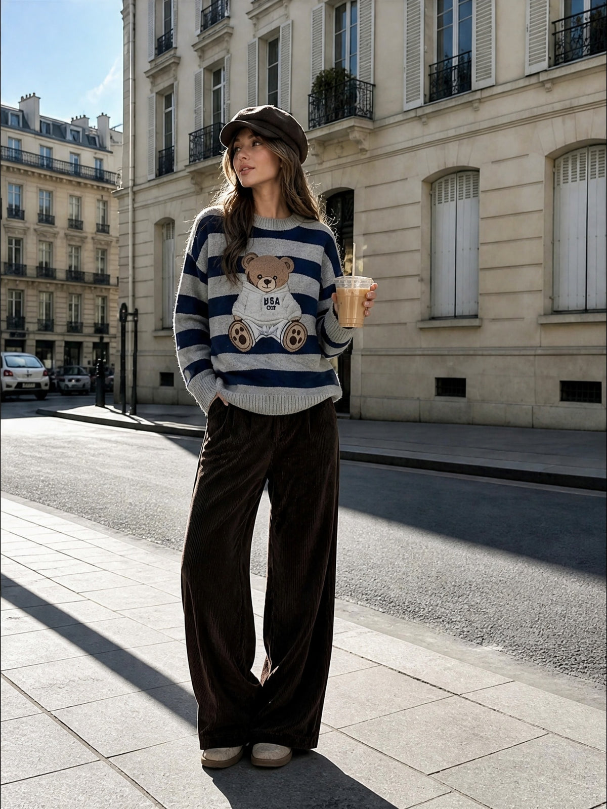 Minea | Striped Raglan Pullover Sweater