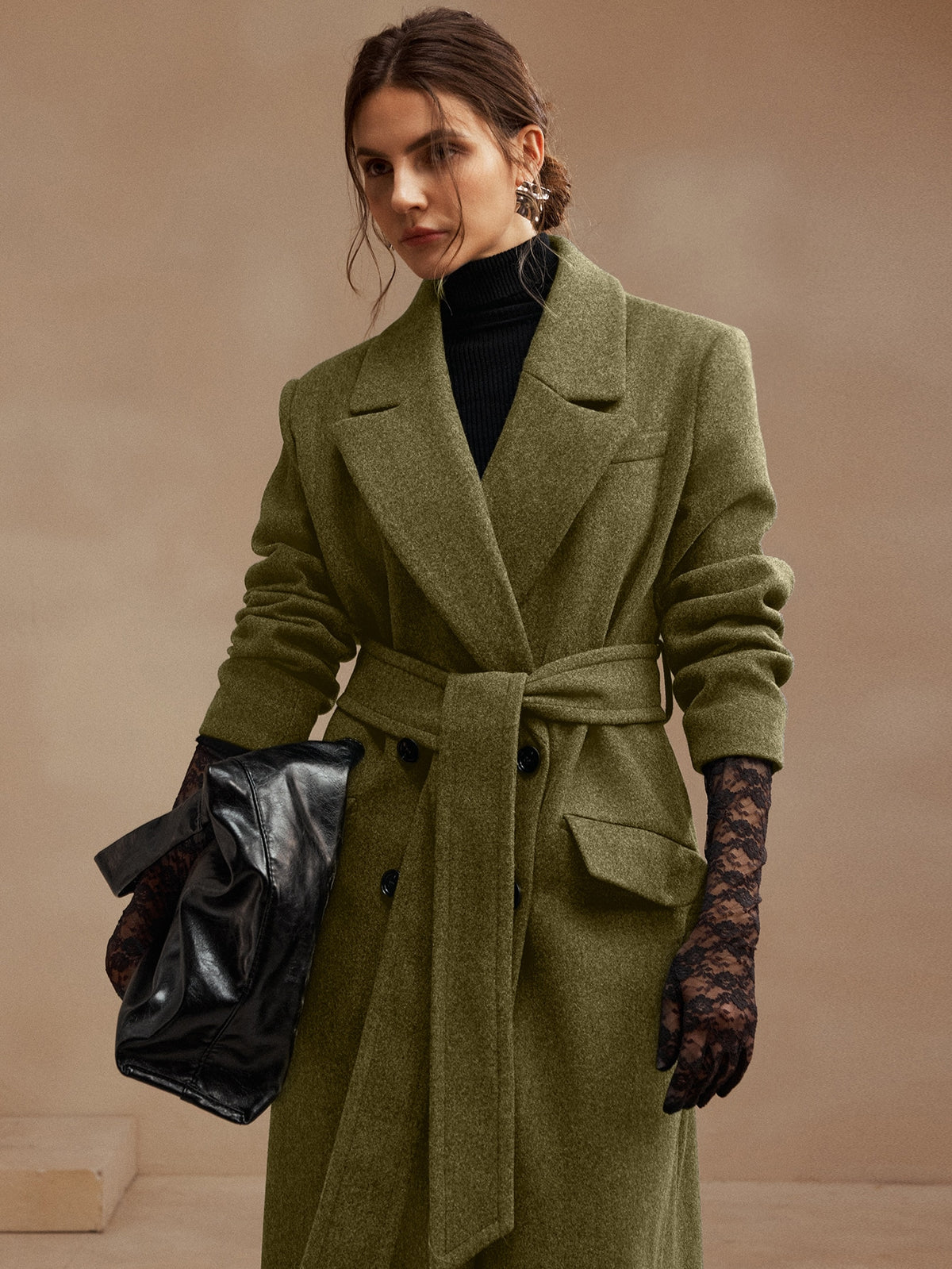 Aylia | Double-Breasted Belted Wool Coat