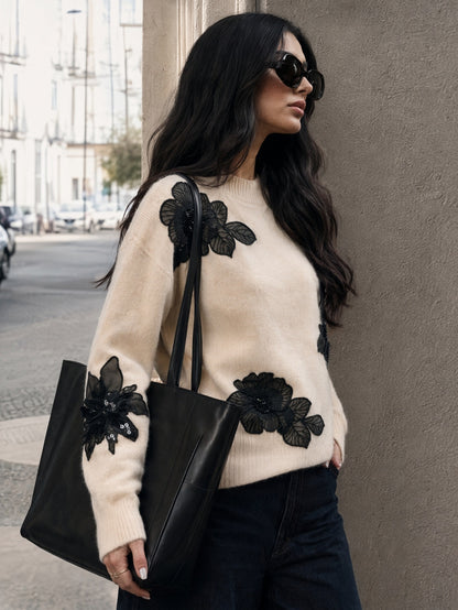 Nyxea | Drop-Shoulder Knit Sweater