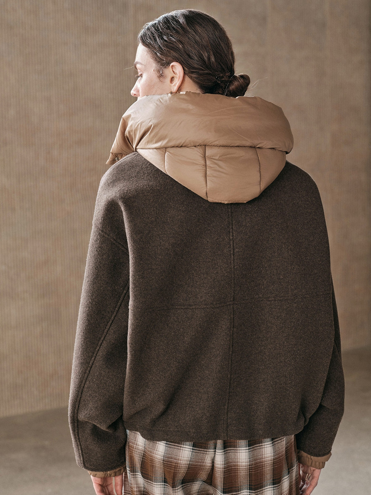 Ullia | Oversized Wool-Blend Jacket with Detachable Hood