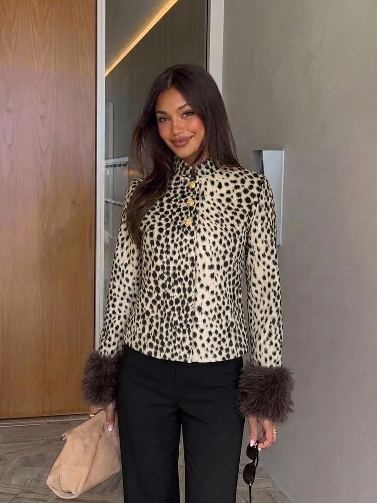 Arine | Leopard Faux Fur Coat