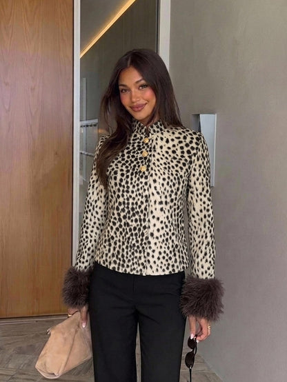 Arine | Leopard Faux Fur Coat