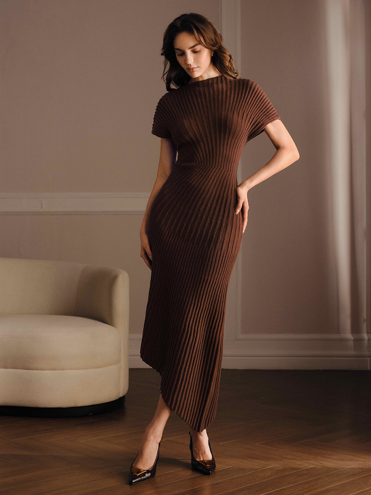 Ivya | Knit Pencil Midi Dress