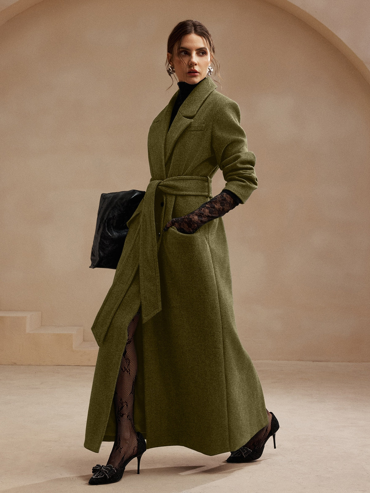 Aylia | Double-Breasted Belted Wool Coat