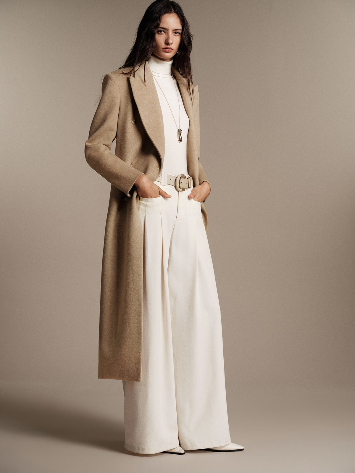 Isaba | Double-Breasted Wool Midi Coat