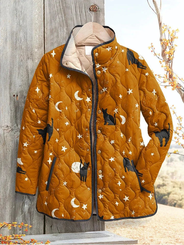 Roma | Relaxed Vintage Cat Quilted Jacket