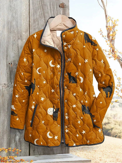 Roma | Relaxed Vintage Cat Quilted Jacket