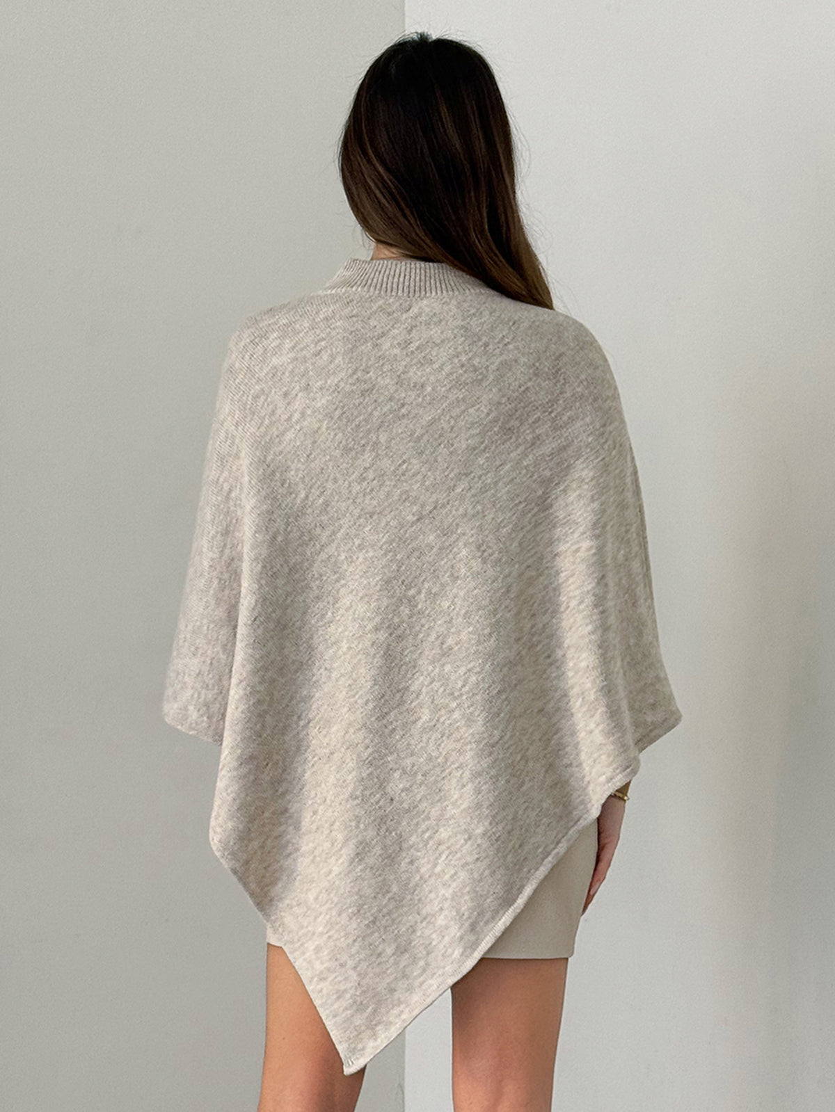 Blaira | Oversized High-Neck Poncho Sweater