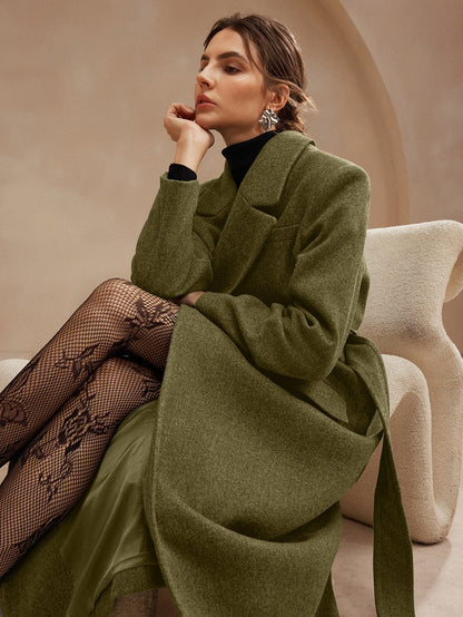 Aylia | Double-Breasted Belted Wool Coat