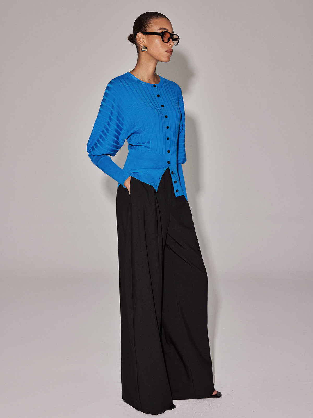 Onea | Button-Front Striped Cardigan