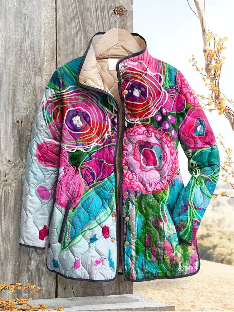 Elva | Floral Patterned Elegant Jacket