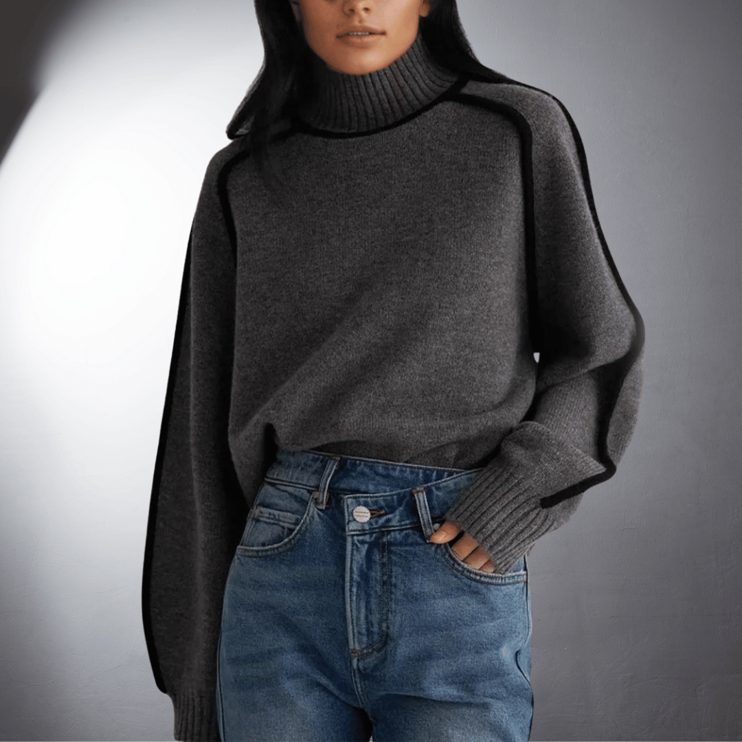 Soft Turtleneck Sweater for Women, Eco-Friendly Breathable Long-Sleeve, for Work, Casual, Layering & Everyday Wear