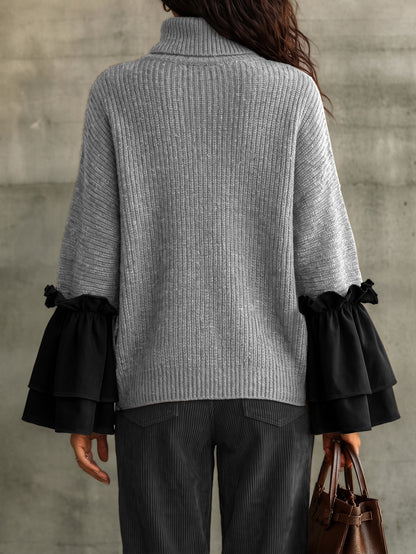 Svis | Ribbed High-Neck Pullover Sweater