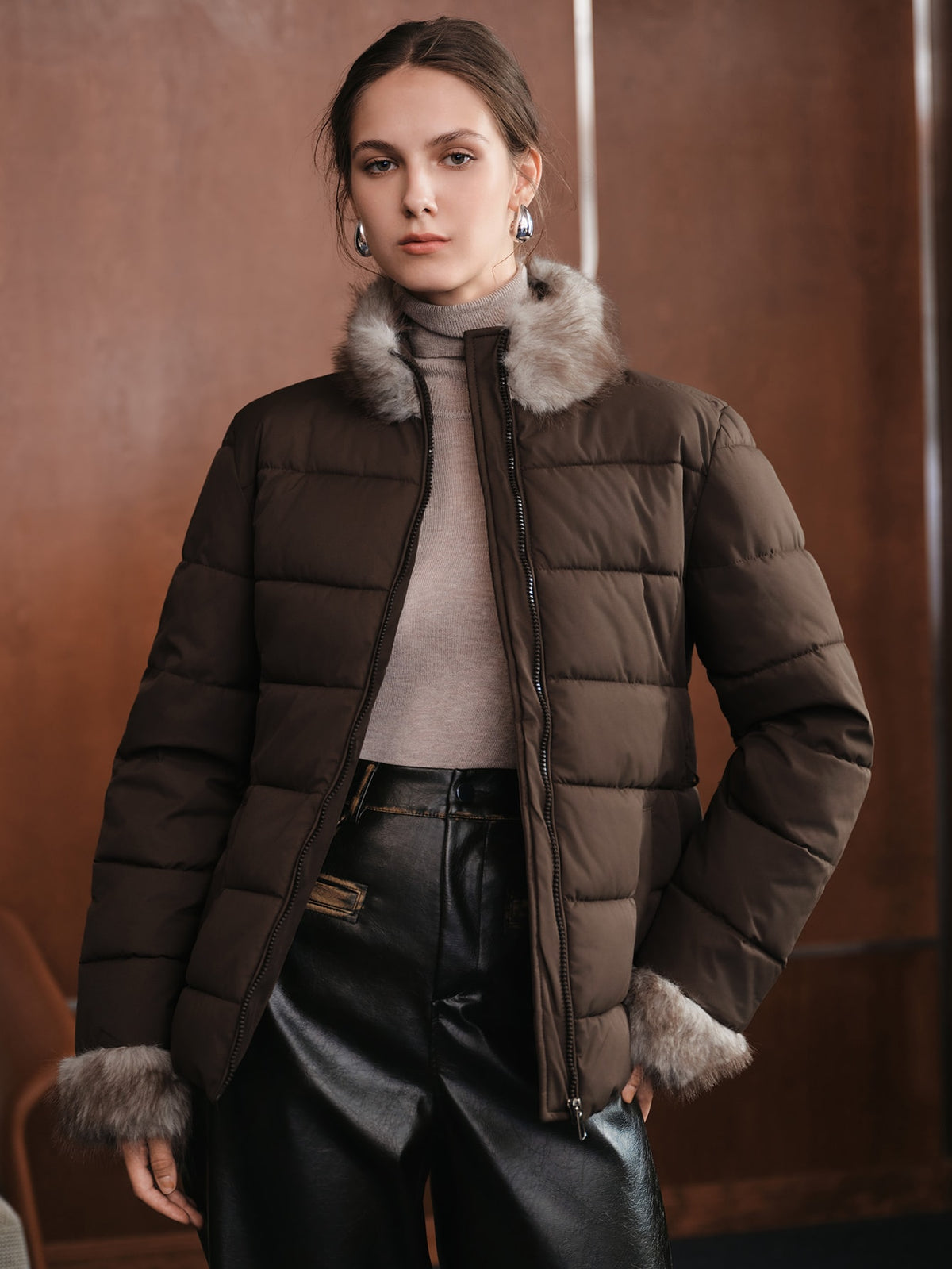 Bijea | Tie Dye Belted Winter Coat