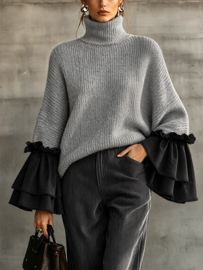 Svis | Ribbed High-Neck Pullover Sweater
