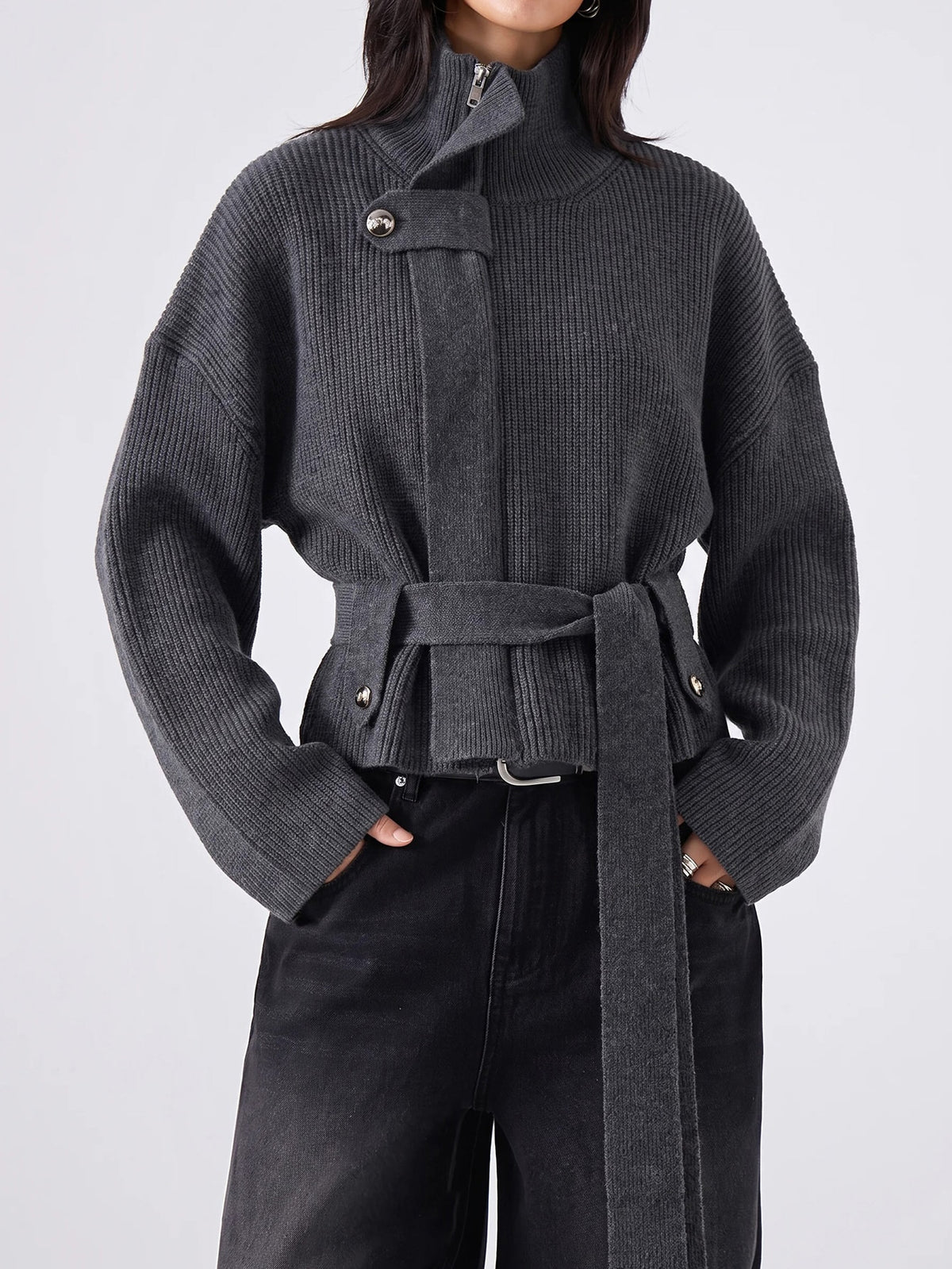 Inkea | Oversized Ribbed Cardigan