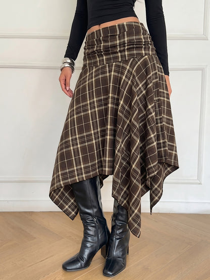 Noemia | Asymmetric Polka Dot Midi Skirt