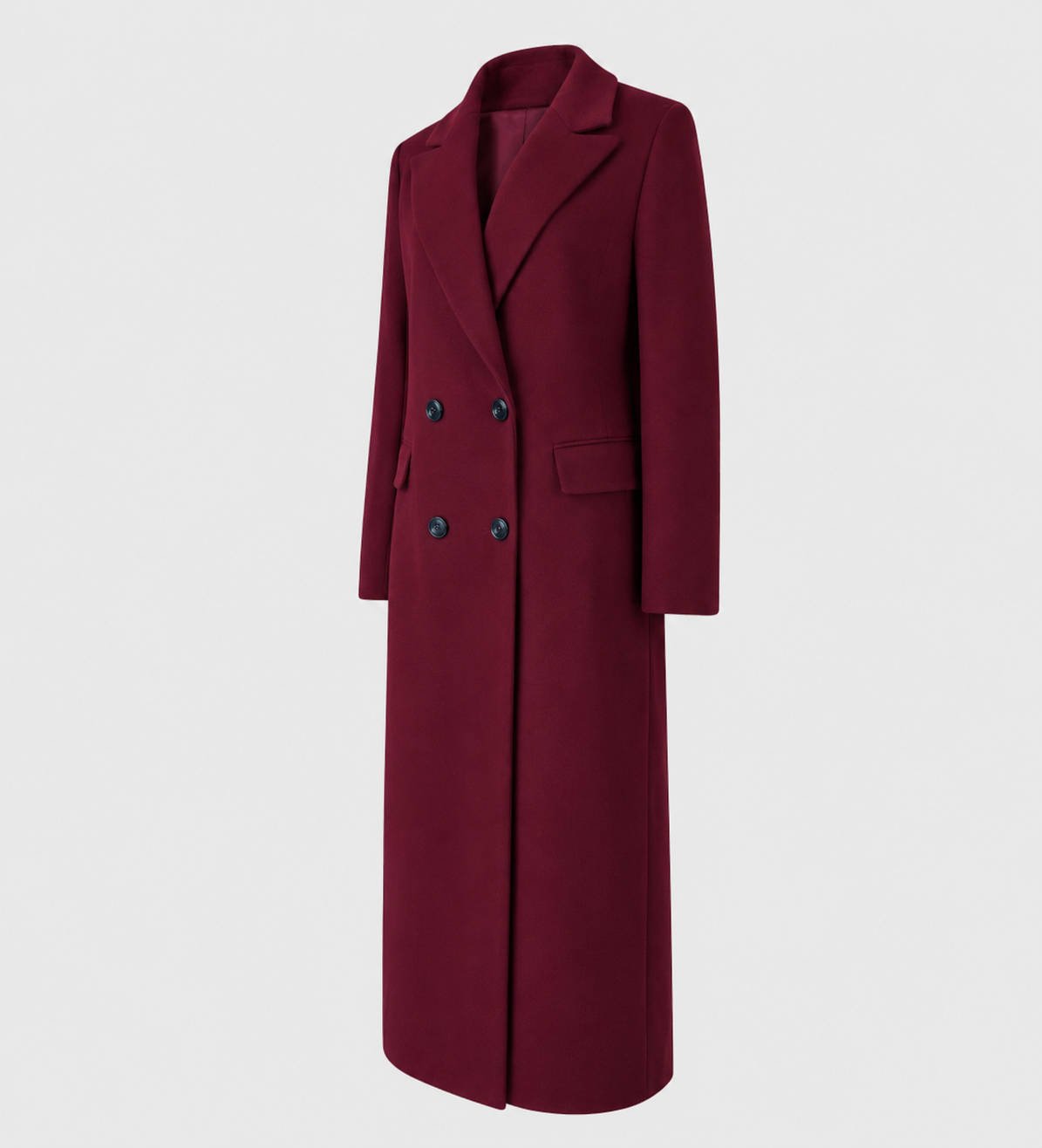 Mari | Women's Longline Winter Trench Coat with Pockets and Adjustable Belt