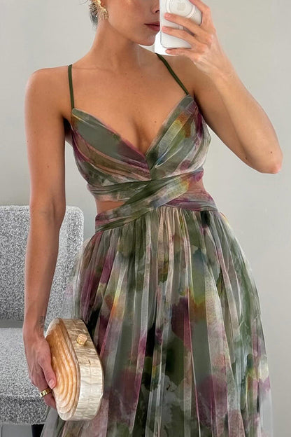 Ludovica | Floral V-Neck Maxi Dress
