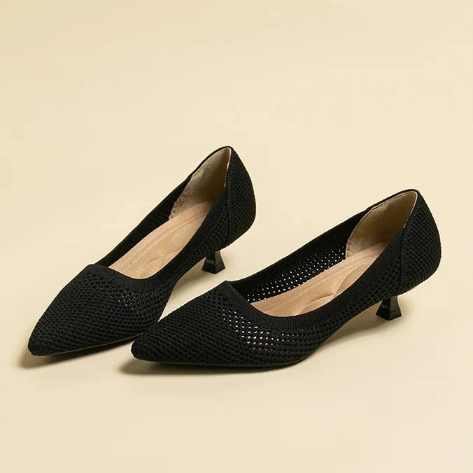 Brontë Arabella | Knit Kitten Heel Pumps