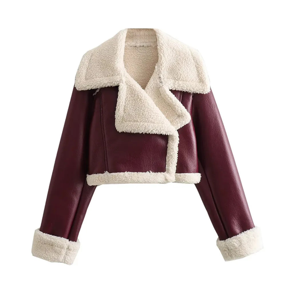 Odina | Cropped Fur-Lined Fleece Jacket