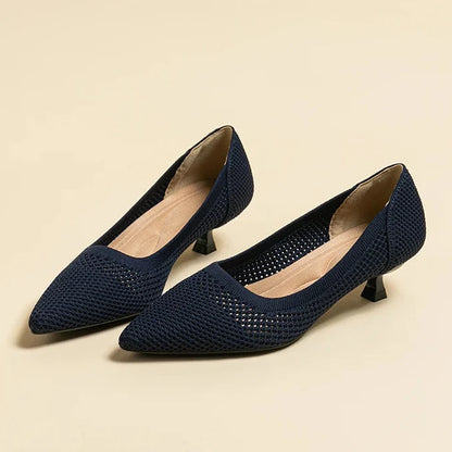 Brontë Arabella | Knit Kitten Heel Pumps