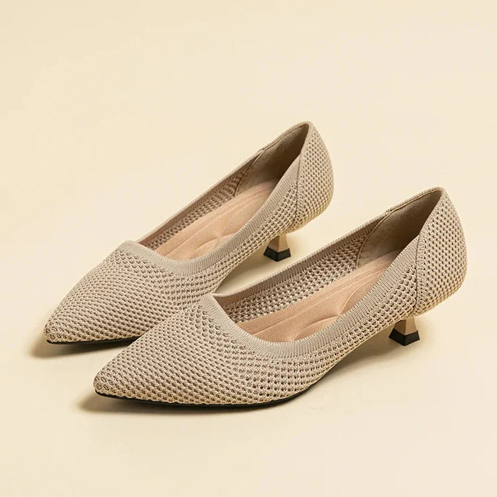Brontë Arabella | Knit Kitten Heel Pumps