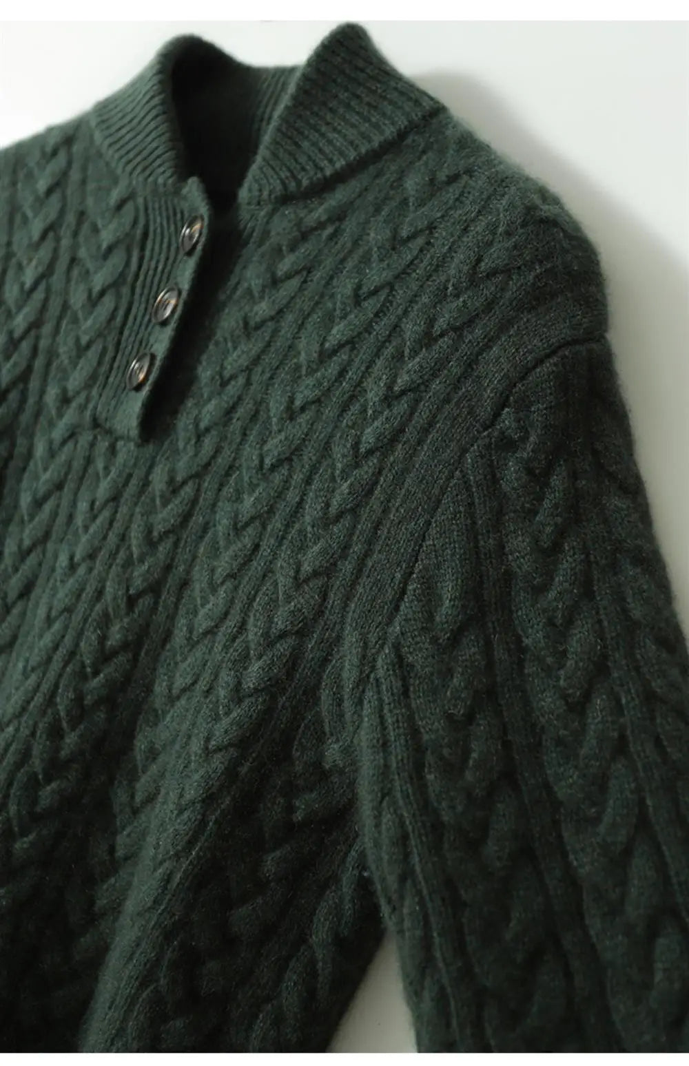 Ilse Blanche | Cable Knit Button-Up Sweater
