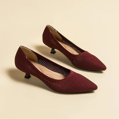 Brontë Arabella | Knit Kitten Heel Pumps